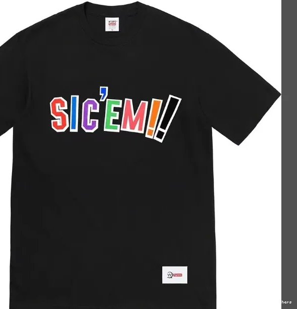  Tee Color L WTAPS and ￥99 Letter White M Sic'em! Black 21FW XL S 0824